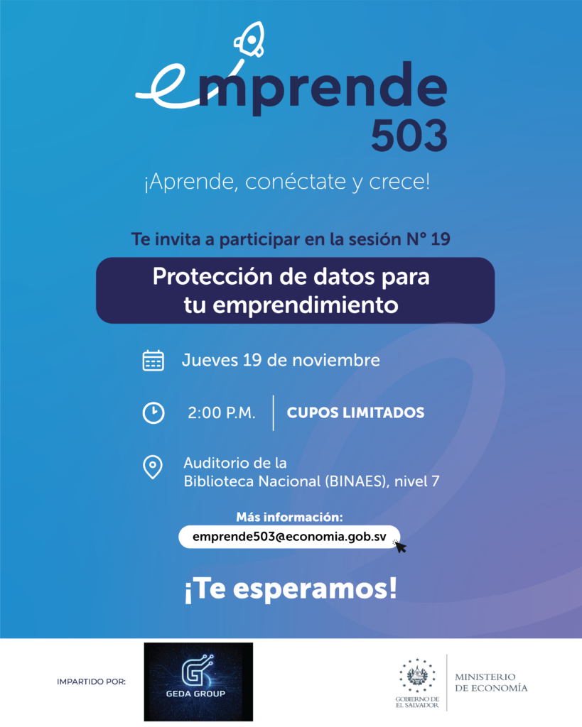 Sesión 19 · Protección de datos para tu emprendimiento